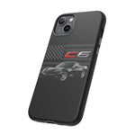 Black C6 Phone Case American Sports Car Tough Cover Gift