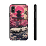 Pearl White NSX Phone Case, Cherry Blossom Torii Art Tough Cover