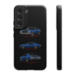 1970 Chevelle SS Phone Case Blue, Three-View Vector Tough Cover
