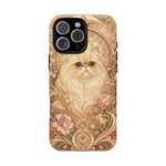 Persian Cat Floral Art Nouveau Tough Phone Case