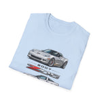 Silver 2007 C6 Z06 Illustration T-Shirt | Sports Car Trio