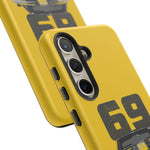 1969 Camaro Z28 Yellow Front View Muscle Car Tough Phone Case