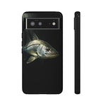 Snook Fishing Phone Case, Saltwater Portrait Black Cover, Gift