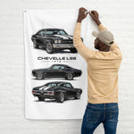 1970 Chevelle SS LS6 Black Banner 34x56 Garage Man Cave Wall Decor Gift