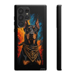 Doberman Bandana Portrait Tough Phone Case - Color Splash