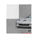 2007 Z06 C6 Velveteen Microfiber Blanket | Car enthusiast throw