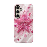 Pink Glitter Star Tough Case | Sparkle Phone Case
