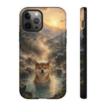 Shiba Inu Forest Hot Spring phone case | Tough Cases