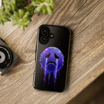 Glitch Sad Face Phone Case, Anime Melt Static Tough Cover