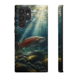 Salmon River Fishing Phone Case, Sunlit Current Cover