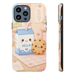 Milk Cookie Phone Case Cute Food Kawaii Tough Cover Gift Art
