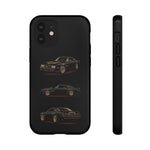 Trans Am Phone Case Black Gold, Three-View Vector Tough Cover