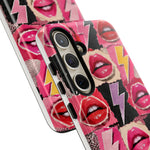 Pop Art Lips and Lightning Bolt Phone Case