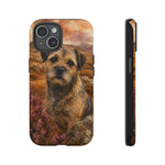 Border Terrier Earthy Watercolor Art Tough Phone Case