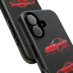 FD RX7 Phone Case Red, Three-View Vector Cover, JDM Gift