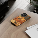 Sleeping French Bulldog with Croissants phone case | cute bakery scene
