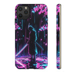 Neon Samurai Katana Rain Vaporwave Art Tough Phone Case