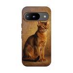Abyssinian Warm Ticked Portrait Art Tough Phone Case
