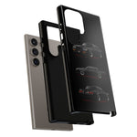 Black GNX Phone Case, Three-View Muscle Car Vector Tough Cover