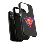 Synthwave Sunset Triangle Phone Case Retro Vaporwave Case