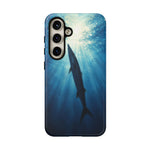 Barracuda Silhouette Phone Case, Sunlit Marine Art Tough Cover
