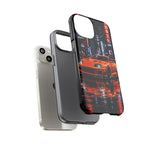 Orange Supra Phone Case, Neon City Night JDM Sports Car Tough Cover