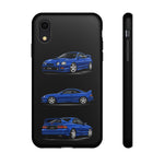 Tough Phone Case - Blue Celica GT-Four JDM Rally Car Multi View Art