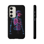 Neon Anatomical Skeleton Phone Case | Internal Displacement Art