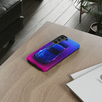 R34 Skyline Phone Case, Blue Top-Down Duotone Gradient Cover