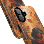 Dachshund Autumn Stroll Dog Tough Phone Case