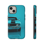 Muscle Car Phone Case Teal 69 Camaro SS, Retro Classic Cover, Guys Gift