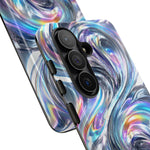 Chrome Metallic Swirl  Art Tough Phone Case