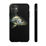Snook Fishing Phone Case, Saltwater Portrait Black Cover, Gift