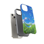 Bubbles Over Grass phone case | Tough Cover