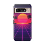 Classic Grid Sunset Vaporwave Art Tough Phone Case