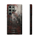 Rainy Temple Stairs Autumn Phone Case Ink Art Tough Case
