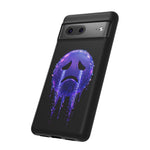 Glitch Sad Face Phone Case, Anime Melt Static Tough Cover