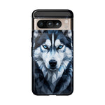 Siberian Husky Geometric Diamond Art Tough Phone Case