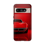 Red Corvette Phone Case, C3 Stingray Classic Sports Car Cover, Gift