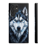 Siberian Husky Geometric Diamond Art Tough Phone Case