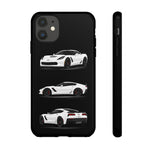 White C7 Z06 Sports Car Phone Case Tough Multi View