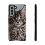 Maine Coon Kitten Phone Case, Tufted Ears Macro Portrait Cover