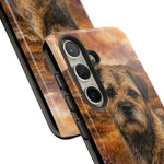 Border Terrier Earthy Watercolor Art Tough Phone Case
