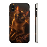 Burmese Golden Sable Portrait Art Tough Phone Case