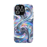 Chrome Metallic Swirl  Art Tough Phone Case