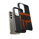 Orange Daytona Phone Case, Rainy City Night Muscle Car Tough Cover