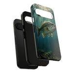 Largemouth Bass Phone Case, Sunlit Underwater Tough Cover, Gift