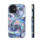 Chrome Metallic Swirl  Art Tough Phone Case
