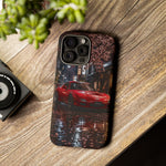Red FD RX-7 Blossom Alley Tough Phone Case - Rain-Slicked Night