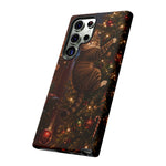 Tabby Cat on Christmas Tree phone case | Tough Case